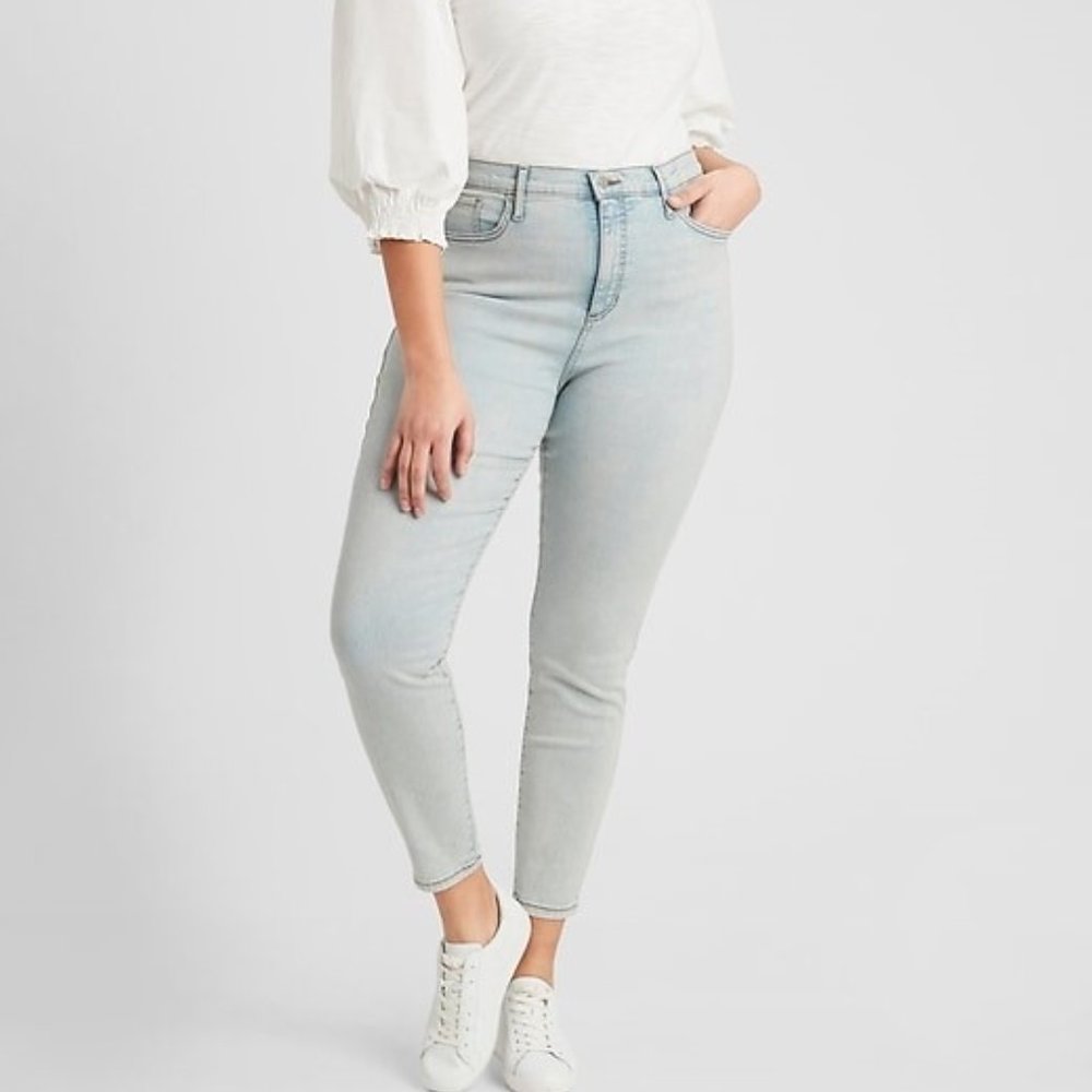 Banana Republic High-Rise Blue Acid Wash Skinny Jeans Size 16 18